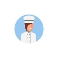 färgad avatar av kvinna laga mat vektor ikon illustration