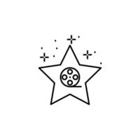 Ruhm Star Film Vektor Symbol Illustration