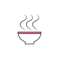 heiß Suppe Vektor Symbol Illustration