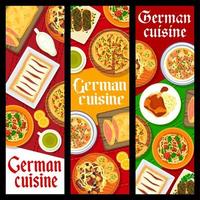 tysk kök restaurang maträtter vektor banderoller