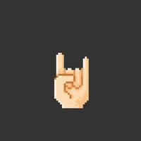 Metall Hand Finger Geste im Pixel Kunst Stil vektor