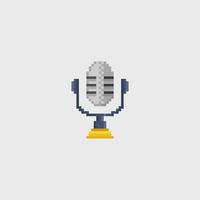 Podcast mic im Pixel Kunst Stil vektor