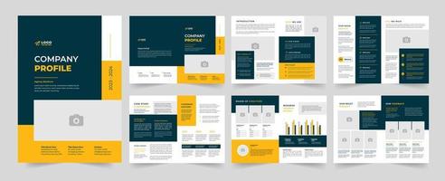 företag profil layout profil företag mall broschyr design vektor
