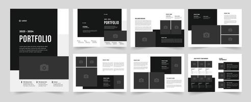 Portfolio Design und 12 Seiten Portfolio Design vektor