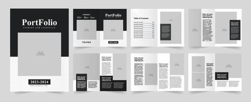 Mode Portfolio Layout Design oder Portfolio Vorlage vektor