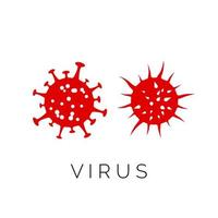 Virus. Grippe Infektion. rot Symbol Corona Virus Infektion. Medizin Warnung Pandemie Epidemie und Quarantäne. gefährlich Krankheit. Vektor Illustration