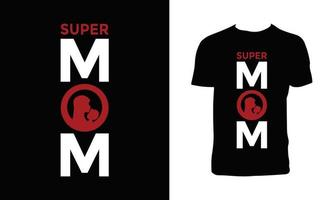 super mamma vektor t skjorta design.