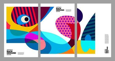 Vektor bunt geometrisch und Flüssigkeit abstrakt Hintergrund zum Sommer- Banner