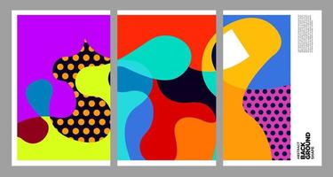 Vektor bunt geometrisch und Flüssigkeit abstrakt Hintergrund zum Sommer- Banner