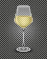 transparent Glas zum Wein und niedrig Alkohol Getränke Vektor Illustration