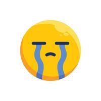 gråt emoji uttryckssymbol känsla uttryck ledsen vektor
