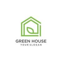 grön hus logotyp design modern begrepp vektor