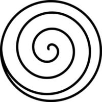 Vektor Silhouette von Fett gedruckt Spiral- auf Weiß Hintergrund