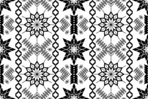 geometrisk etnisk orientalisk traditionell konst mönster.svart och vit ton.figur stam- broderi stil.design för etnisk bakgrund, tapeter, kläder, inslagning, tyg, element, sarong, vektor illustration