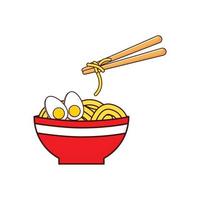 Ramen kreativ Prämie Illustration Design, Beste köstlich asiatisch Essen Vektor