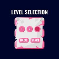 Pinky Paper Game UI Level Auswahl Schnittstelle gesetzt vektor
