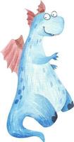 süß Dinosaurier , süß Baby Aquarell Illustration auf Weiß Hintergrund vektor