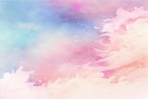 Hand gemalt Aquarell Himmel Wolke Hintergrund mit ein Pastell- farbig vektor