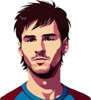 2d Vektor Illustration von Porträt Löwe Messi