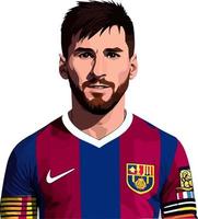 2d Vektor Illustration von Porträt Löwe Messi