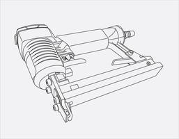 Luftnagler Handzeichnung in Vektor 10