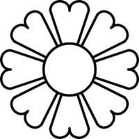 Vektor Silhouette von Blumen auf Weiß Hintergrund