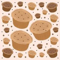 hausgemacht Schokolade Muffin Vektor Illustration zum Grafik Design und dekorativ Element