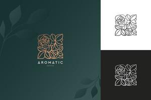 abstrakt elegant blommig logotyp design för flygblad eller blomma affär eller skönhet vektor