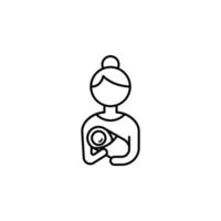 Mutter, Baby Vektor Symbol Illustration