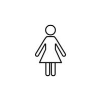 weiblich Zeichen Vektor Symbol Illustration