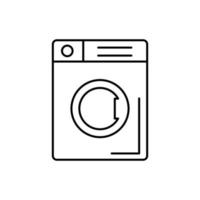 Waschen Maschine, Badezimmer Vektor Symbol Illustration