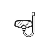 Brille zum Tauchen Vektor Symbol Illustration