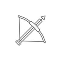 mittelalterlich, Armbrust Vektor Symbol Illustration