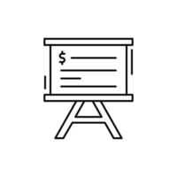 presentation, finansiera, bank vektor ikon illustration