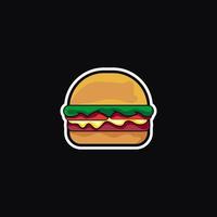 burger logotyp design vektor