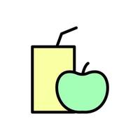 äpple, juice vektor ikon illustration