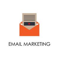 farbig Email Marketing Vektor Symbol Illustration