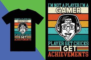 gaming t-shirt design, beställnings- t-shirt design, t-shirt design vektor