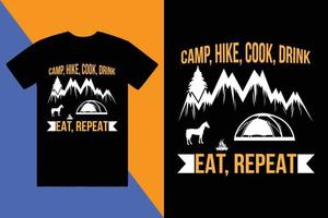 kreativ Abenteuer, Berg, draussen, Camping, Benutzerdefiniert Logo T-Shirt Design vektor