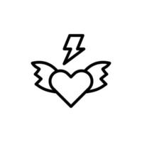 Liebe, Flügel Vektor Symbol Illustration