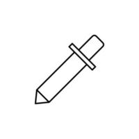 Pipette Zeichen Vektor Symbol Illustration