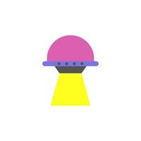 UFO färgad vektor ikon illustration