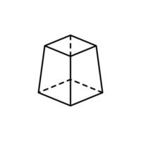 geometrisch Formen, viereckig Prisma Vektor Symbol Illustration