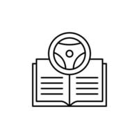 Lenkung Rad, Buch Vektor Symbol Illustration