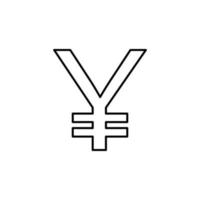 Yen Zeichen Vektor Symbol Illustration