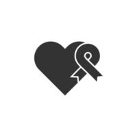 välgörenhet, AIDS vektor ikon illustration