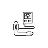 medizinisch Technologie, Blut Druck Vektor Symbol Illustration