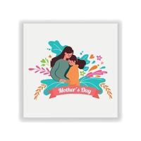 glücklich Mutter Tag eben Illustration und Vektor Design