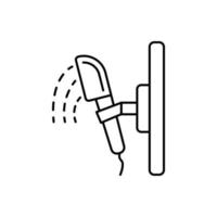 Dusche, Wasser Vektor Symbol Illustration