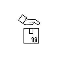 Hand, Kasten, Schutz, Versicherung Vektor Symbol Illustration